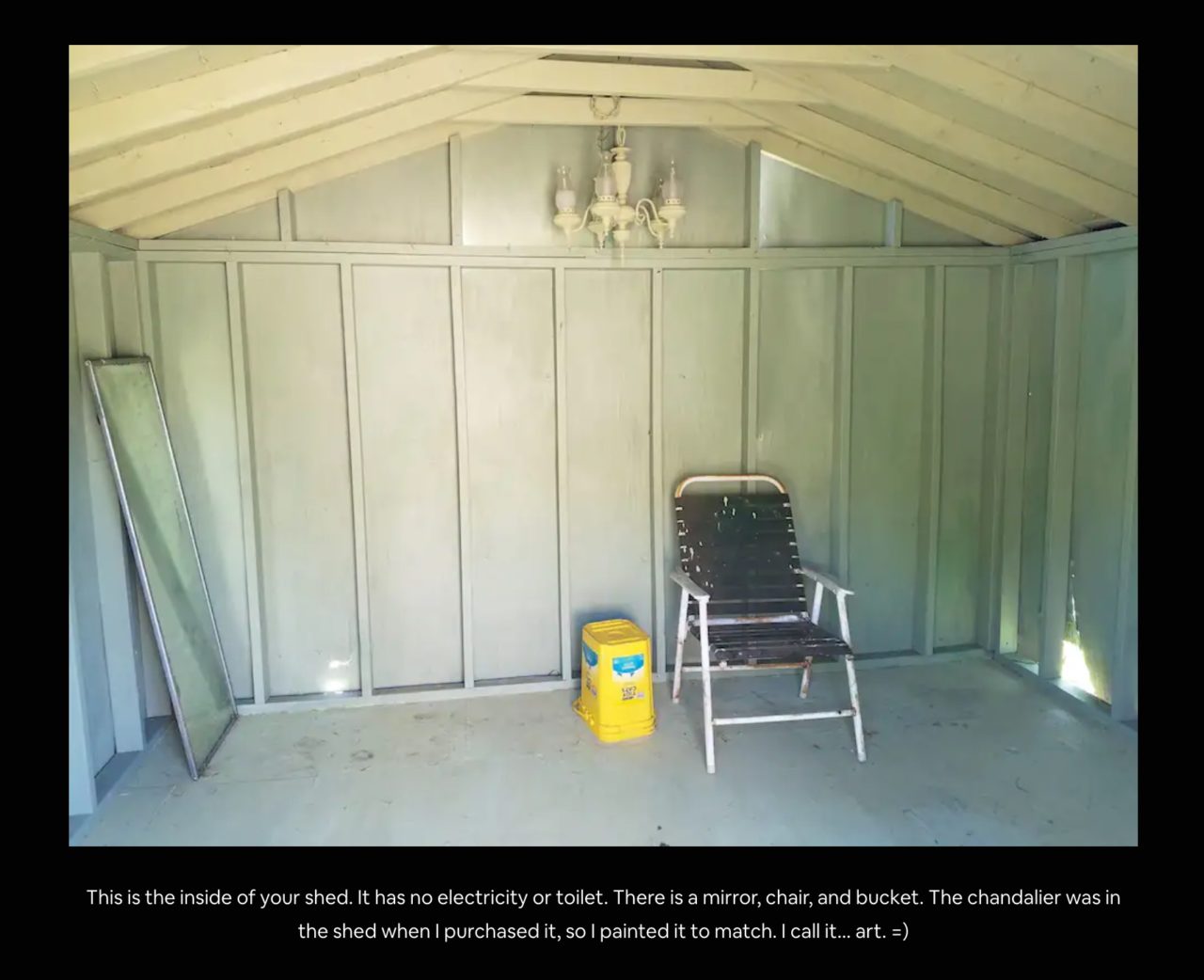 Airbnb shed for rent in Greensburg, Pa.
