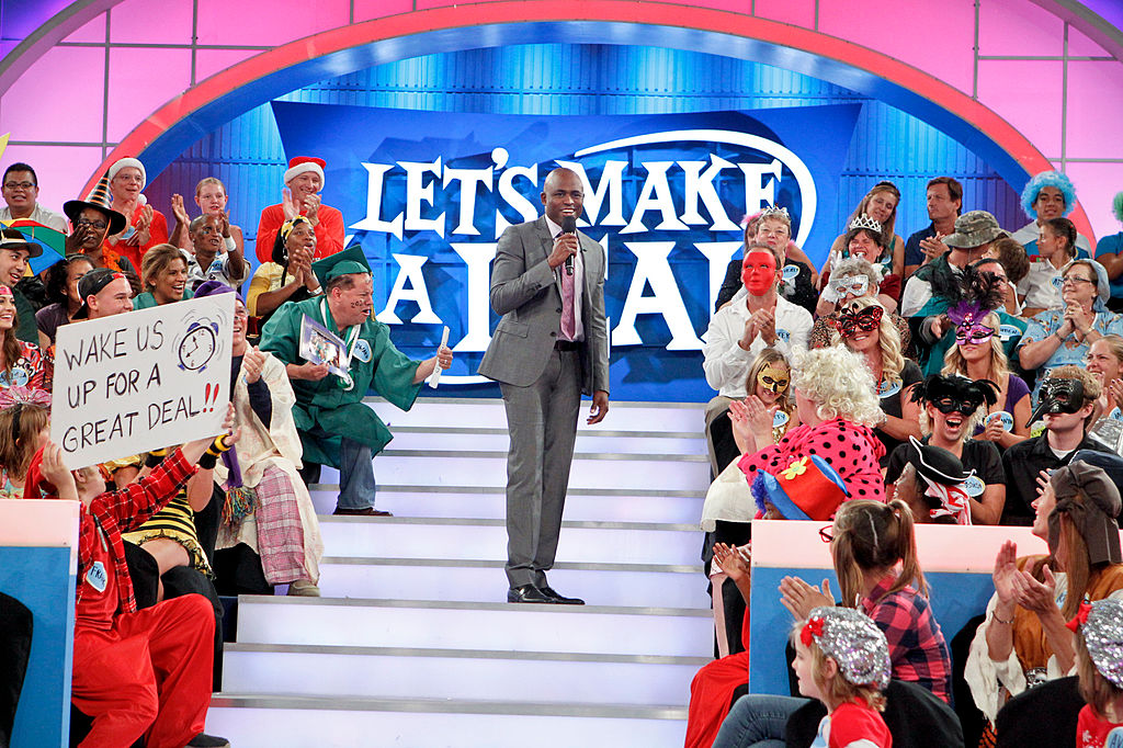 LOS ANGELES - SEPTEMBER 15:  -- Host Wayne Brady stepping up the stairs as he has his sights on another trader to make deals, on a special Family Episode of LET'S MAKE A DEAL, Tuesday, Nov. 20 (check local listings) on the CBS Television Network. (Photo by Sonja Flemming/CBS via Getty Images)