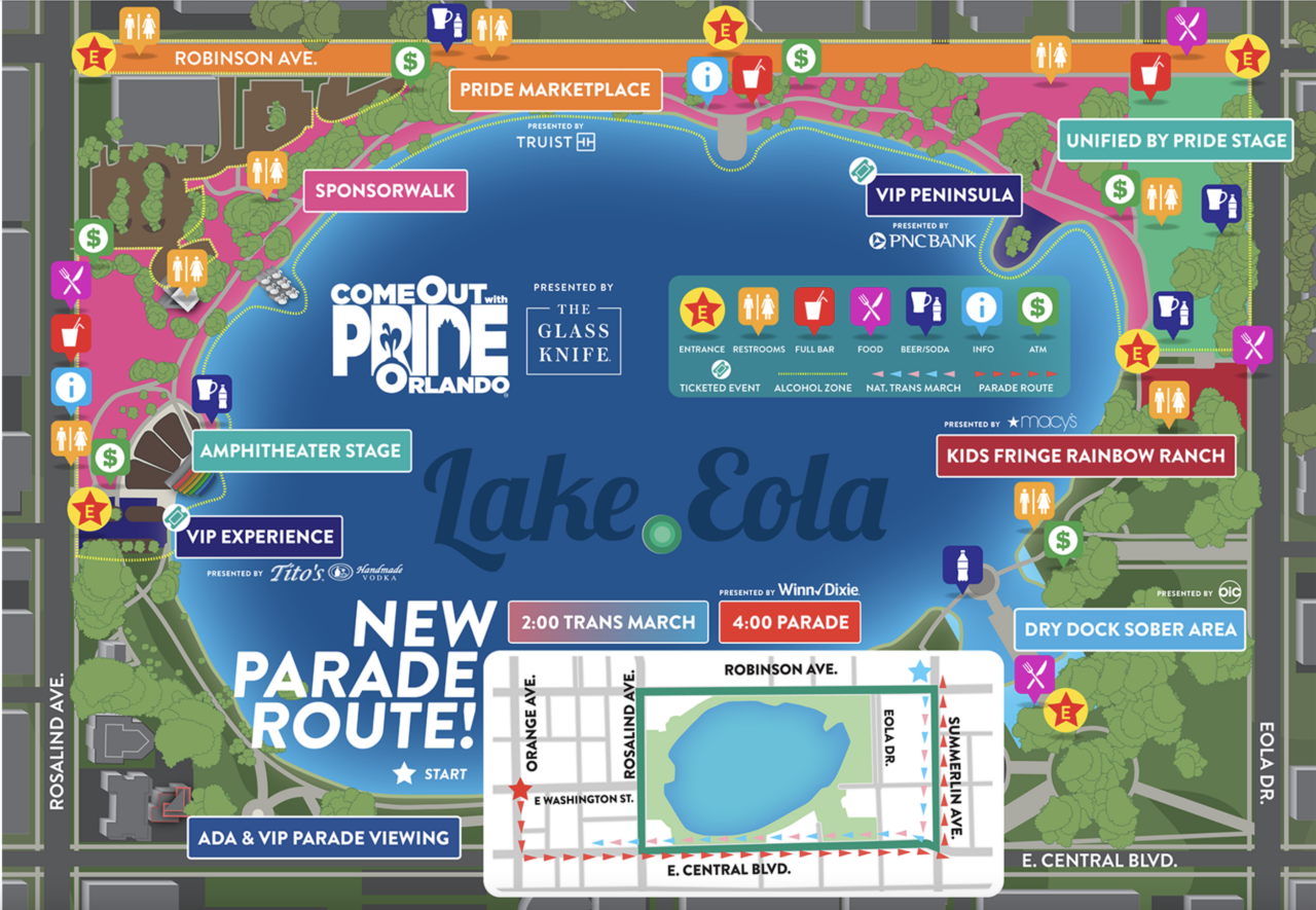 Come Out With Pride Orlando Map