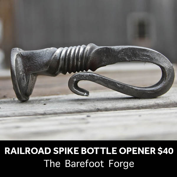 Railroad Spike Bottle Opener