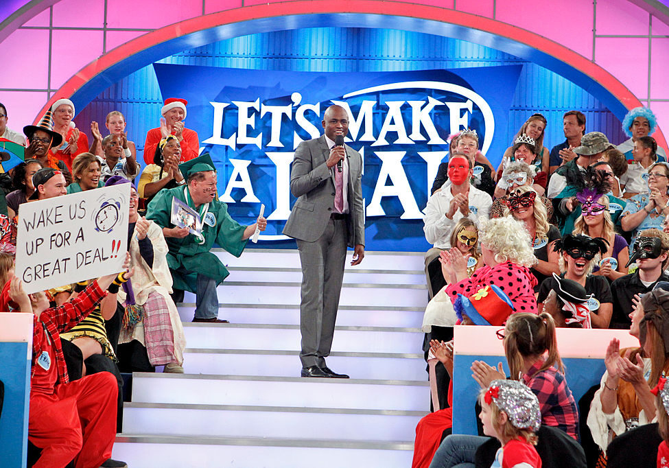 LOS ANGELES - SEPTEMBER 15:  -- Host Wayne Brady stepping up the stairs as he has his sights on another trader to make deals, on a special Family Episode of LET'S MAKE A DEAL, Tuesday, Nov. 20 (check local listings) on the CBS Television Network. (Photo by Sonja Flemming/CBS via Getty Images)
