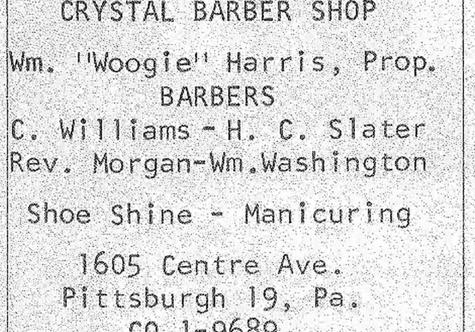 Crystal Barbershop advertisement, The New Negro Directory (1962).
