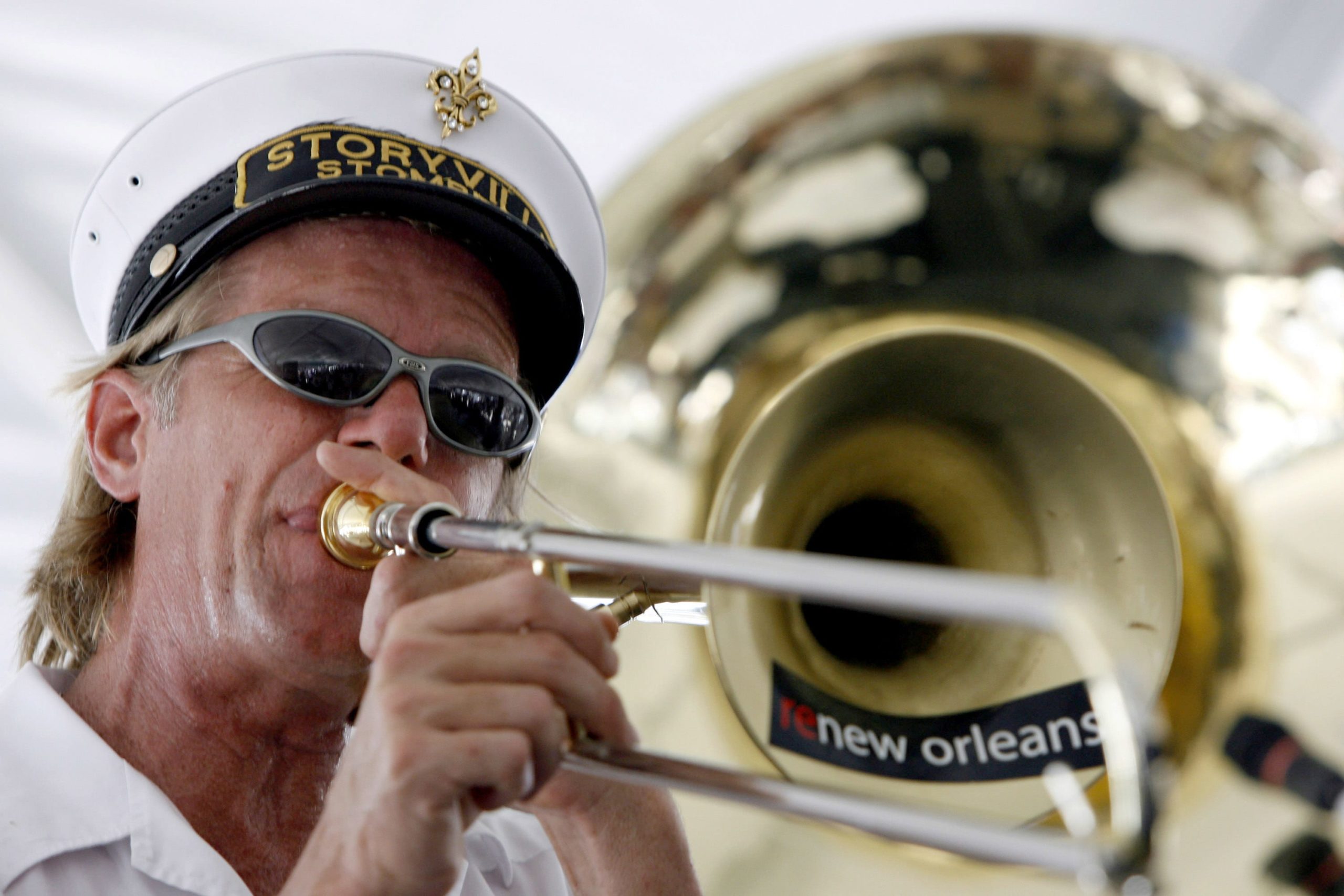 Craig Klein, New Orleans Trombonist for the Storyville Stompers Brass Band (Photo by Skip Bolen/WireImage)