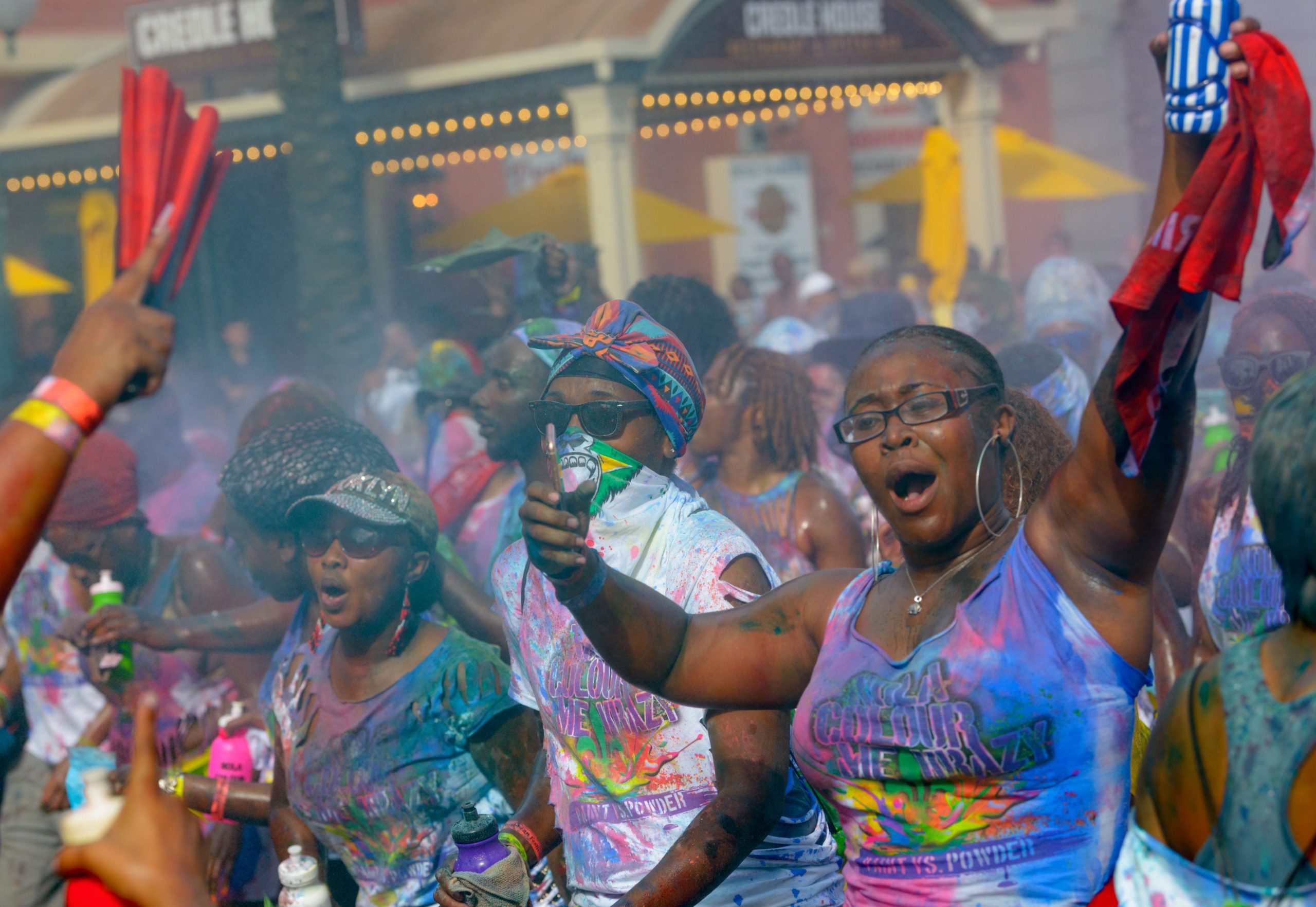 Participants in the NOLA Caribbean Festival take part in the Colour Me Krazy Carnival Parade down Canal Street in New Orleans, La. Saturday, June 22, 2019. The group's website states 'the NOLA Caribbean Festival celebrates Caribbean cuisine, music, dance, and culture while highlighting New Orleans' deeply-rooted connections as the Caribbean's northern-most city.' Photo by Matthew Hinton