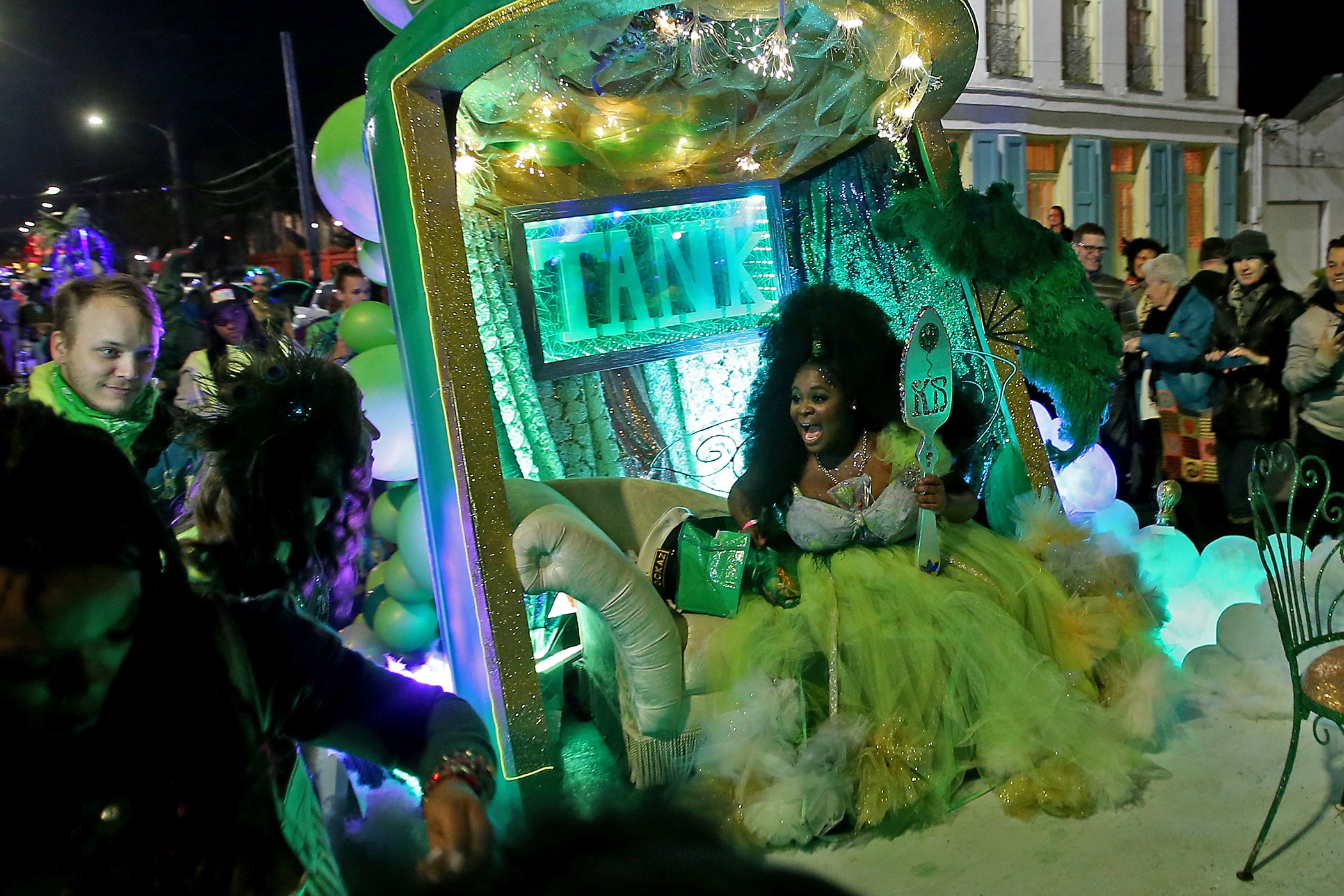 Tarriona “Tank” Ball reigns as Supreme Fairy while the 700-members of Krewe Boheme stage their second annual parade through the Bywater, Marigny and the French Quarter with the theme “The Soaring Twenties” on Friday, February 7, 2020. (Photo by Michael DeMocker)