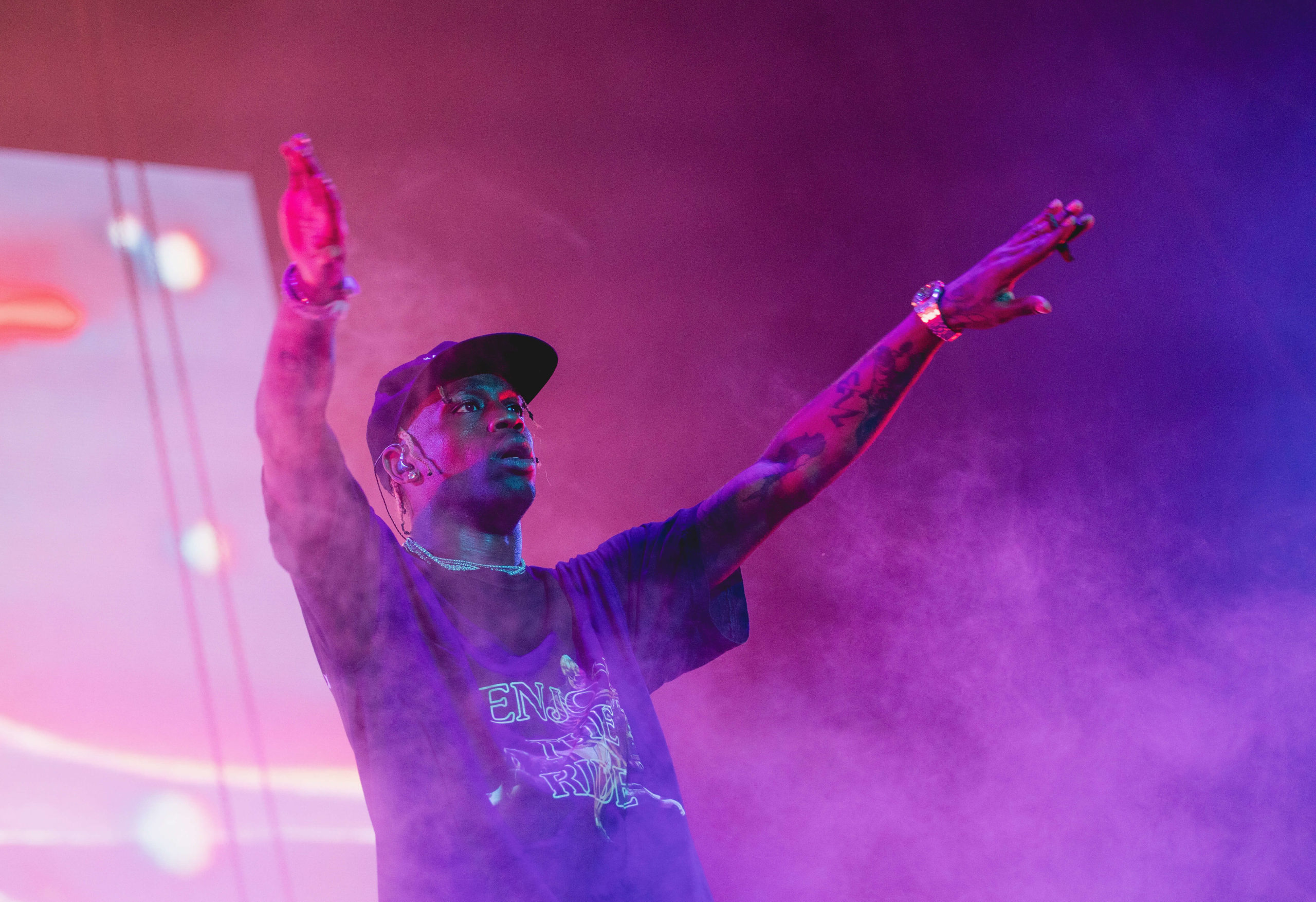 AUSTIN, TX - OCTOBER 07:  Rapper Travis Scott performs onstage during weekend one, day three of Austin City Limits Music Festival at Zilker Park on October 7, 2018 in Austin, Texas.  (Photo by Rick Kern/WireImage)