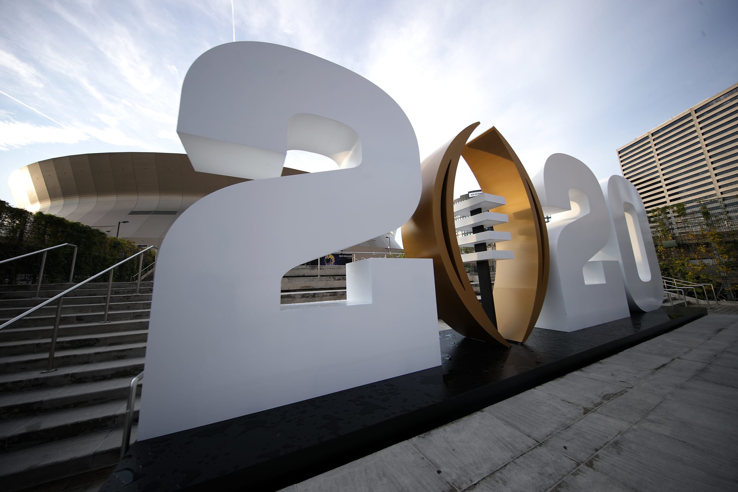 NEW ORLEANS, LOUISIANA - JANUARY 11: A general view of the Mercedes-Benz Superdome as New Orleans prepares for the College Football Playoff National Championship  on January 11, 2020 in New Orleans, Louisiana. (Photo by Chris Graythen/Getty Images)