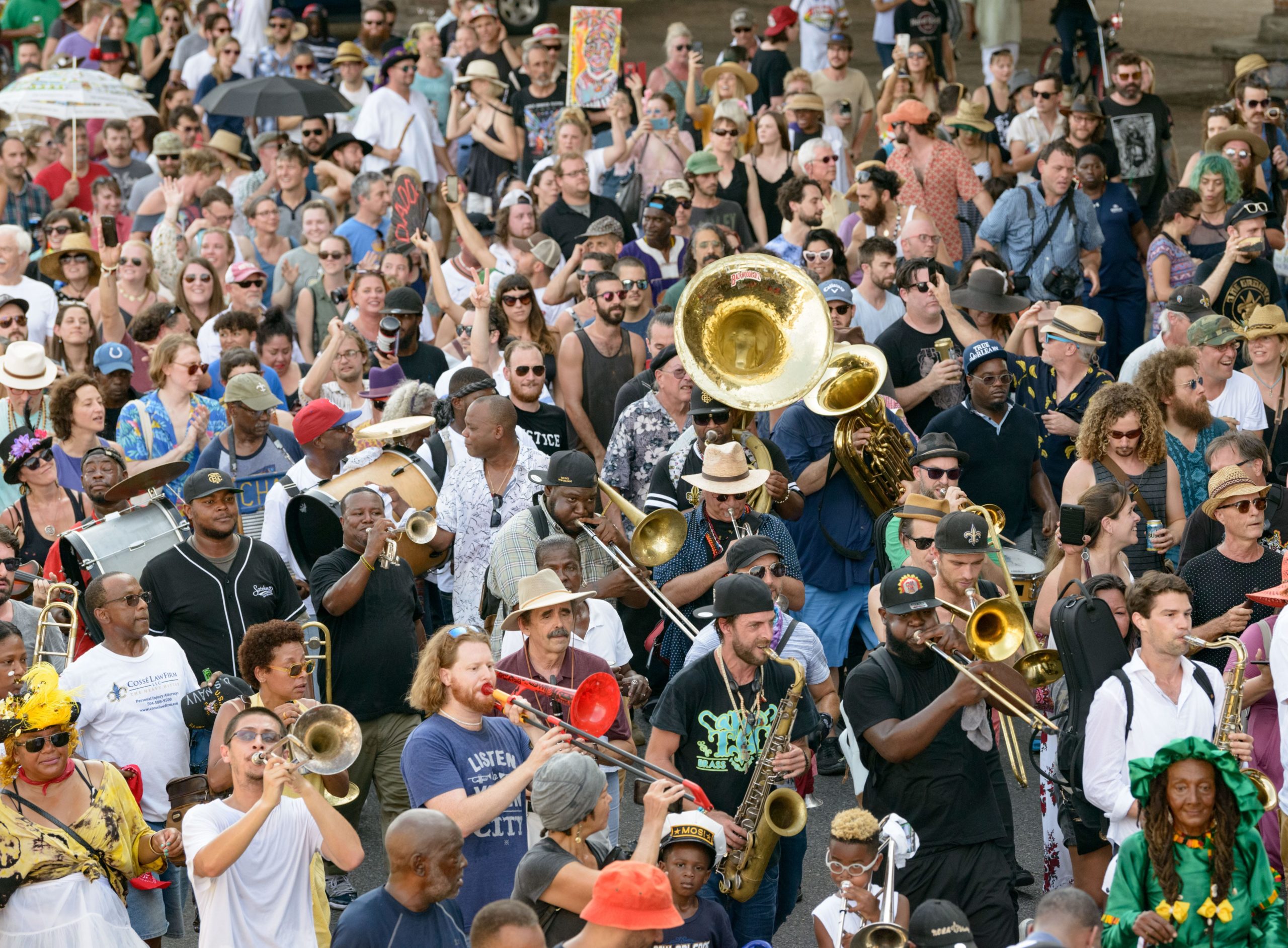 A memorial second line for Dr. John also known as Malcolm John Rebennack (November 20, 1941 – June 6, 2019) takes place in the Treme neighborhood of New Orleans lead by trumpeter James Andrews starting from Ernie K-Doe’s Mother-in-Law Lounge owned by trumpeter Kermit Ruffins in New Orleans, La. Friday, June 7, 2019. Dr. John was a Rock &amp; Roll Hall of Fame musician blending blues, jazz, funk, pop, boogie woogie and rock and roll. Photo by Matthew Hinton