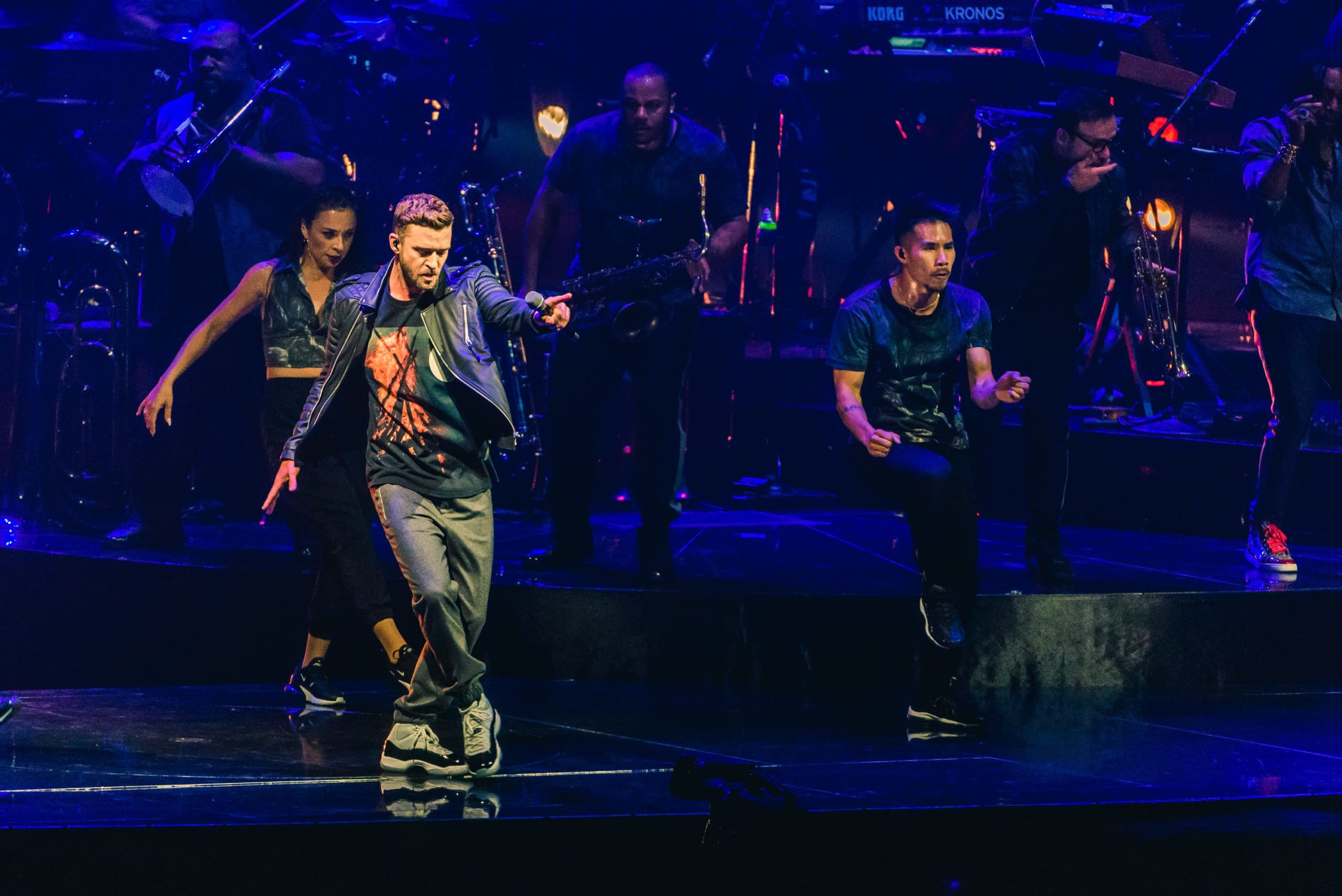 TORONTO, ON - OCTOBER 09:  Justin Timberlake performs on stage during "The Man of the Woods Tour" at Scotiabank Arena on October 9, 2018 in Toronto, Canada.  (Photo by GP Images/Getty Images)