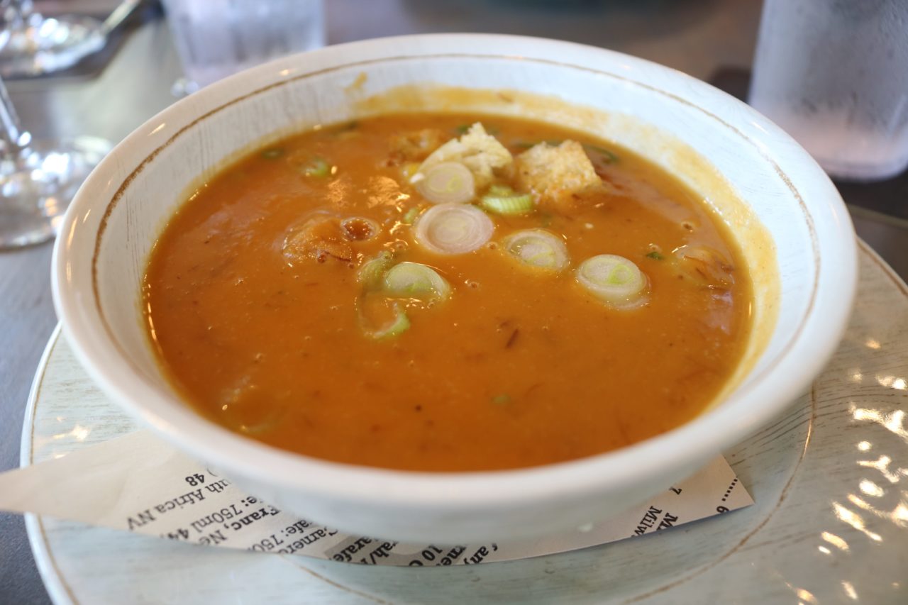 Sweet potato and tasso soup