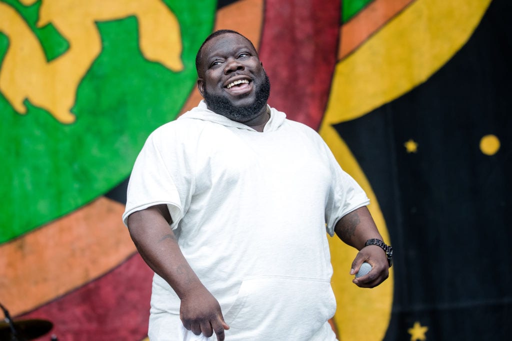 NEW ORLEANS, LA - MAY 05:  5th Ward Weebie performs at the New Orleans Jazz &amp; Heritage Festival at the Fair Grounds Race Course on May 5, 2018 in New Orleans, Louisiana.  (Photo by Josh Brasted/WireImage)