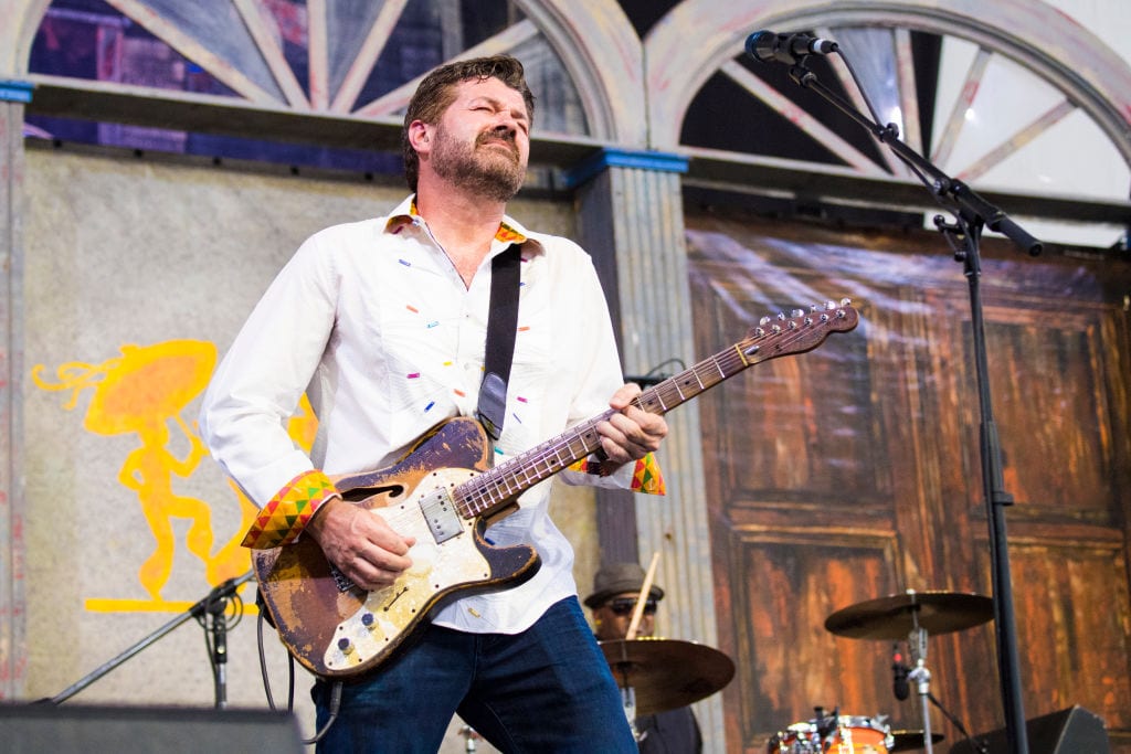 NEW ORLEANS, LA - APRIL 29:  Tab Benoit performs during the New Orleans Jazz &amp; Heritage Festival at Fair Grounds Race Course on April 29, 2018 in New Orleans, Louisiana.  (Photo by Erika Goldring/Getty Images)