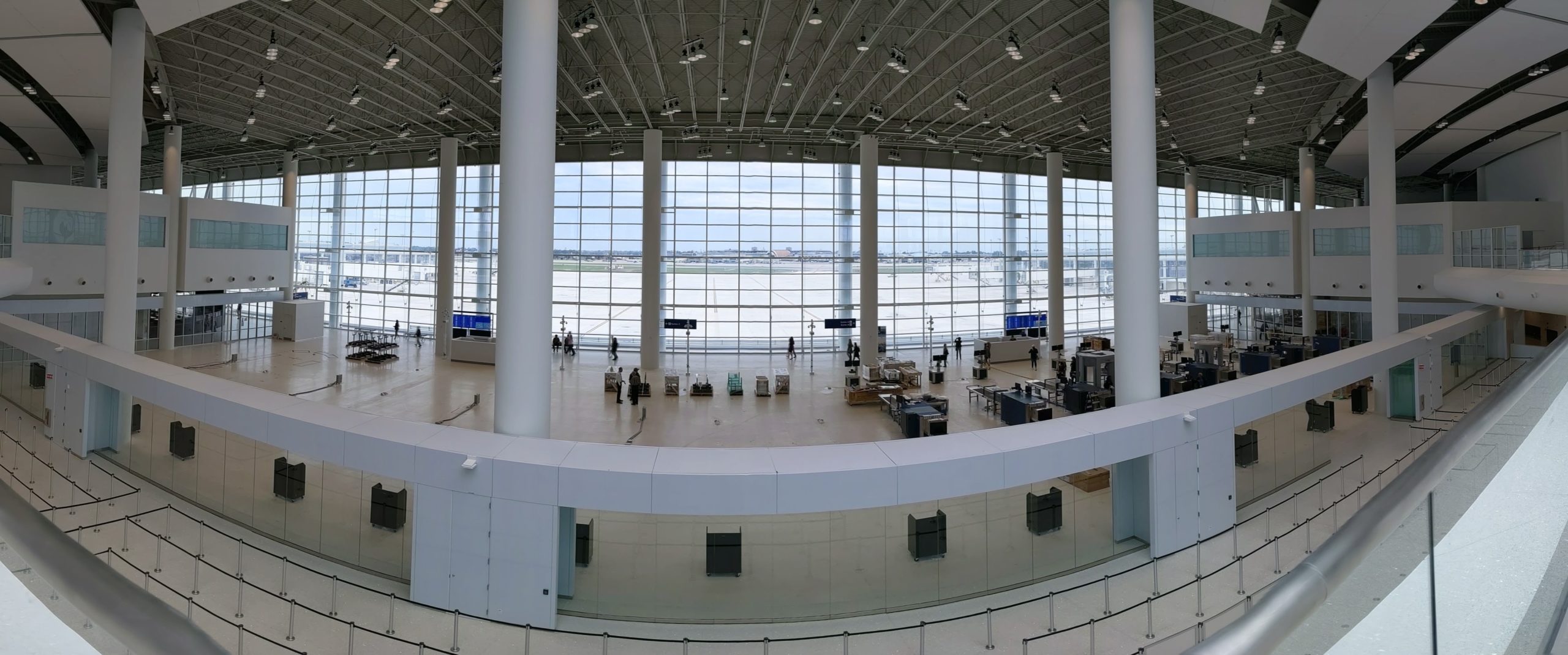 A view of the security checkpoint at New Orleans' new airport terminal, which opens Wednesday, Nov. 6, 2019. (Photo by Jennifer Larino)
