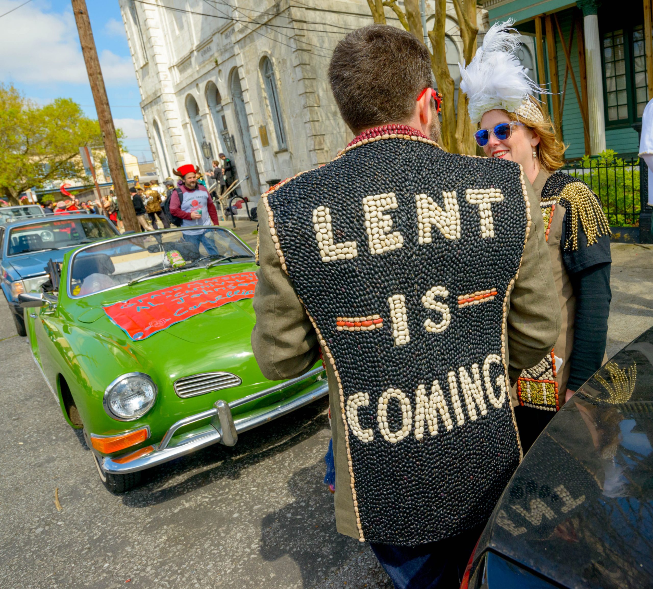 The Krewe of Red Beans paraded through the Marigny on Lundi Gras in New Orleans, La. Monday, March 4, 2019. Photo by Matthew Hinton