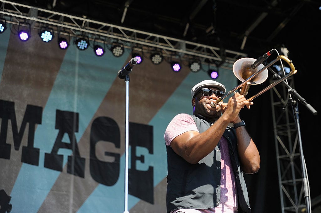 FRANKLIN, TN - SEPTEMBER 25:  Sammie 'Big Sam' Williams of Big Sam's Funky Nation performs onstage at the Pilgrimage Music &amp; Cultural Festival - Day 2 on September 25, 2016 in Franklin, Tennessee.  (Photo by Mickey Bernal/Getty Images for Pilgrimage Music &amp; Cultural Festival)