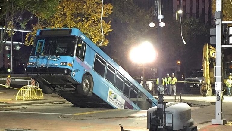 Pittsburgh sinkhole photos