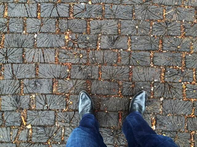 Wooden pavement on Roslyn Place. Photo Credit: Preservation Pittsburgh.