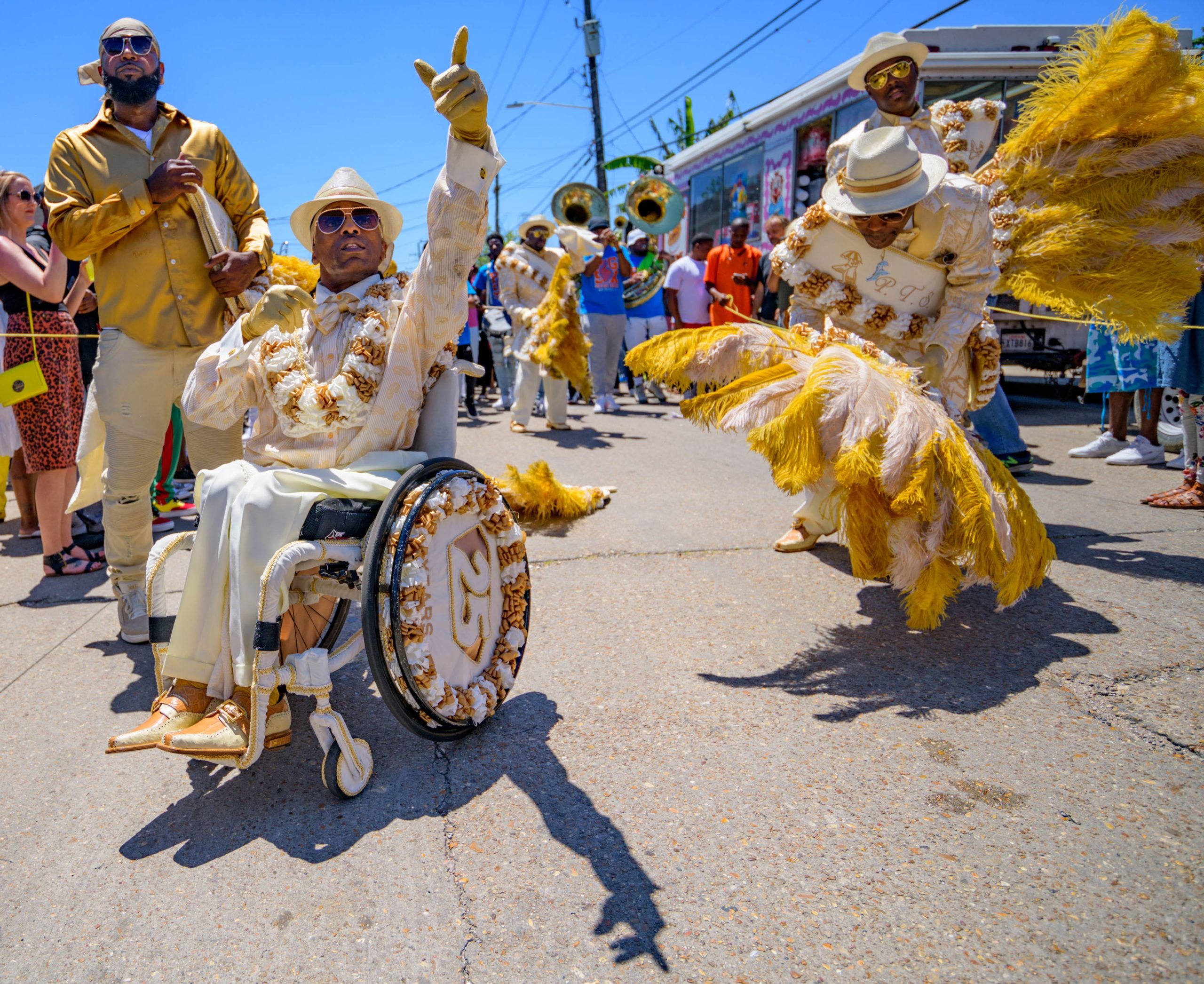 The 25th annual Original Pigeon Town Steppers Easter Second Line danced to the theme of 'Legendary Status' through the Carrollton and Uptown neighborhoods in New Orleans with Rollin' Joe Henry and the Lady Pigeon Town Steppers to the music of the Big 6 Brass Band and Da Truth Brass Band Sunday, April 21, 2019. Photo by Matthew Hinton