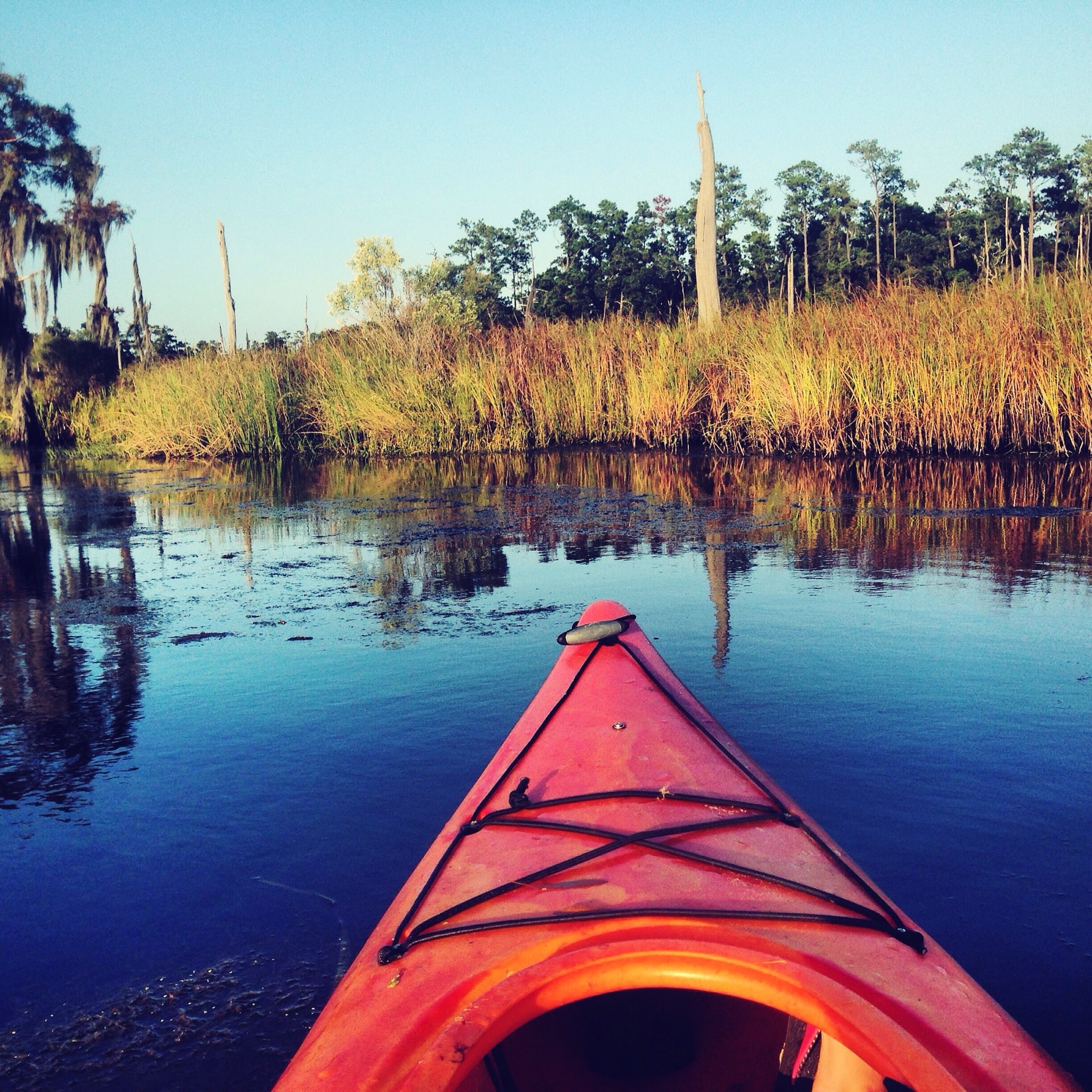 Red Kayak On Lake