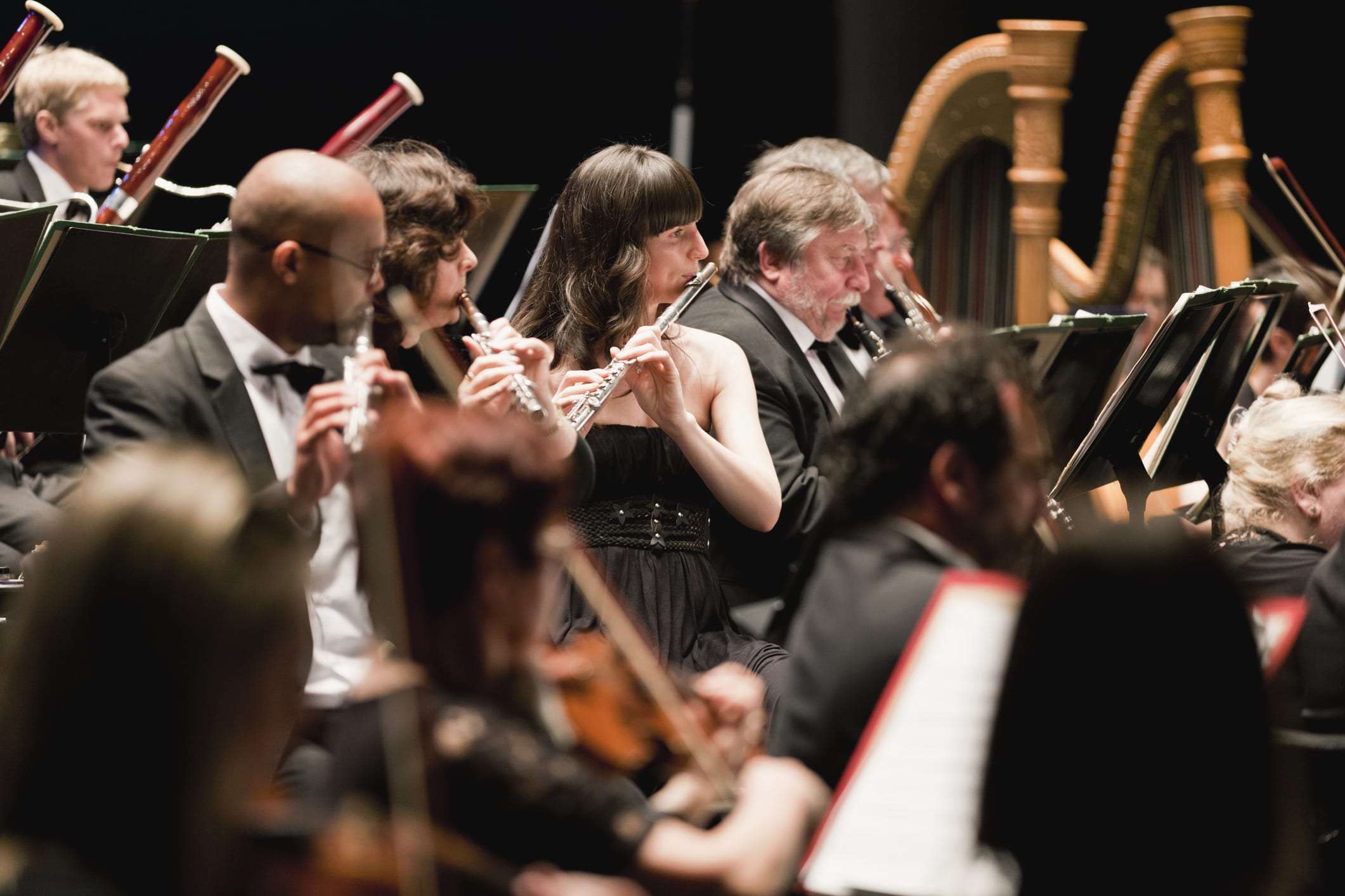 Winds section in orchestra