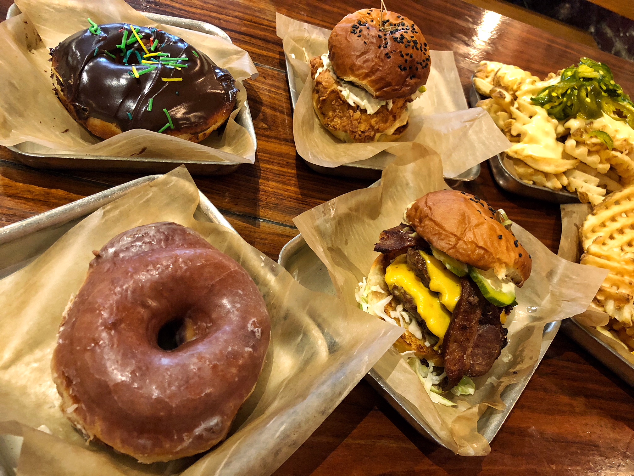 District Donuts smorgasbord (Photo by Clint Durrett, Very Local NOLA)