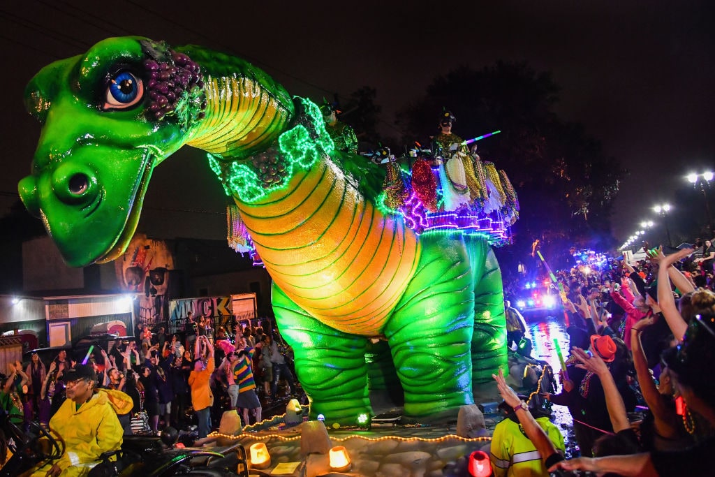 NEW ORLEANS, LA - FEBRUARY 11:  The 2018 Krewe of Bacchus parade takes place on February 11, 2018 in New Orleans, Louisiana.  (Photo by Erika Goldring/Getty Images)