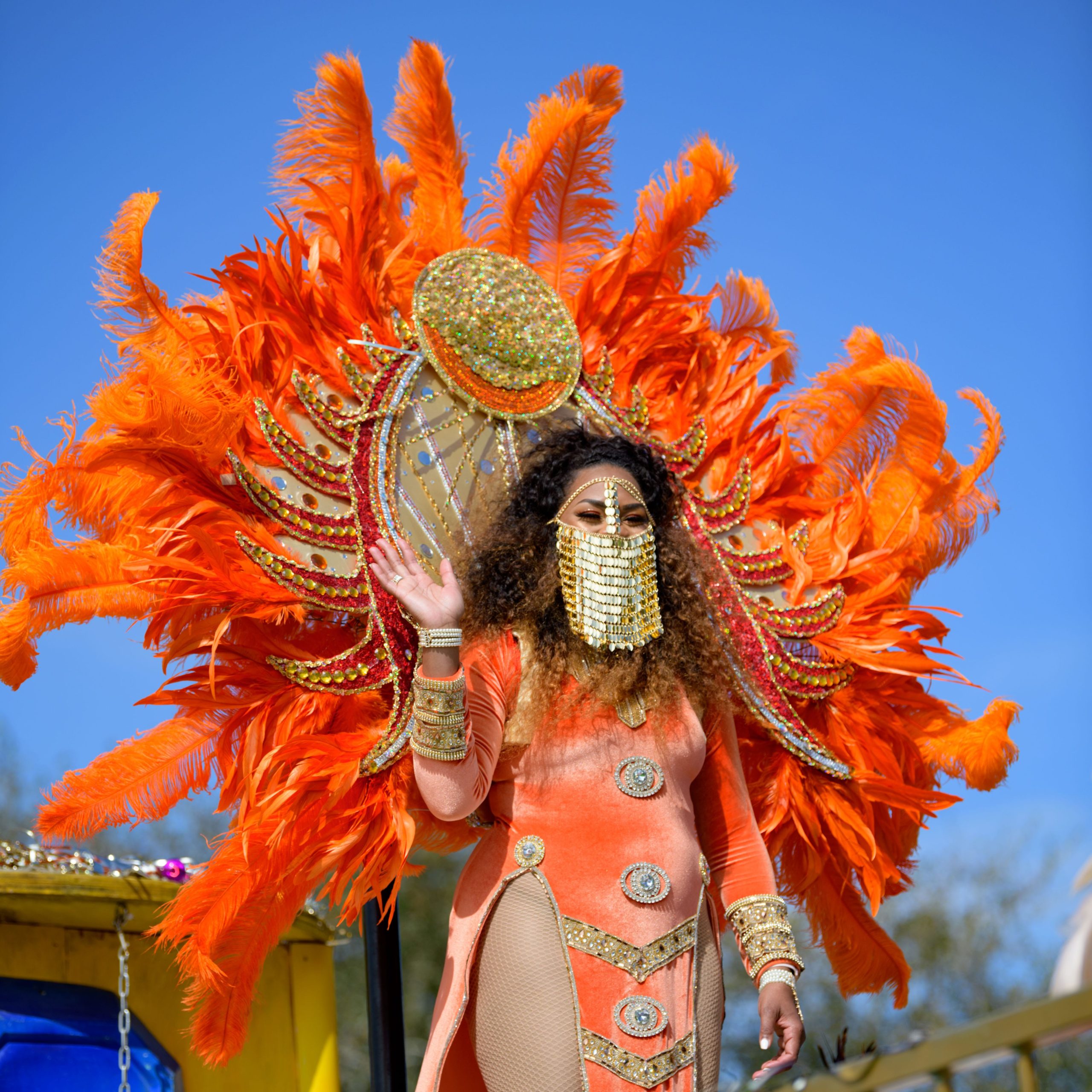The Krewe of Nefertiti Family Day Parade brought back neighborhood Carnival / Mardi Gras parades to New Orleans East for the first time in decades on Sunday, Feb. 9, 2020. Established in 2018, the krewe is an all-female social aid and pleasure organization cultivating the community through volunteer service and fundraising. New Orleans Councilwoman Cyndi Nguyen and Louisiana Lt. Governor Billy Nungesser toasted the Krewe on Read Blvd neat Lake Forest Blvd. The Krewe included Grand Marshal Jessica Dupart, Captain Zenia M. Smith, and the first Queen Nefertiti Julie Greenburg. Photo by Matthew Hinton