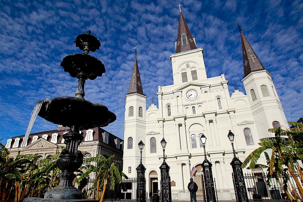 NEW ORLEANS, LA - JANUARY 07:  Icicles hang from a fountain in Jackson Square as temperatures in the area plummeted below freezing on January 7, 2014 in New Orleans, Louisiana. Highs are expected be in the upper 30's in metro New Orleans. A "polar vortex" carrying Arctic air and wind gusts of up to 50 mph has engulfed much of the Northeast making for life threatening weather conditions.  (Photo by Sean Gardner/Getty Images)