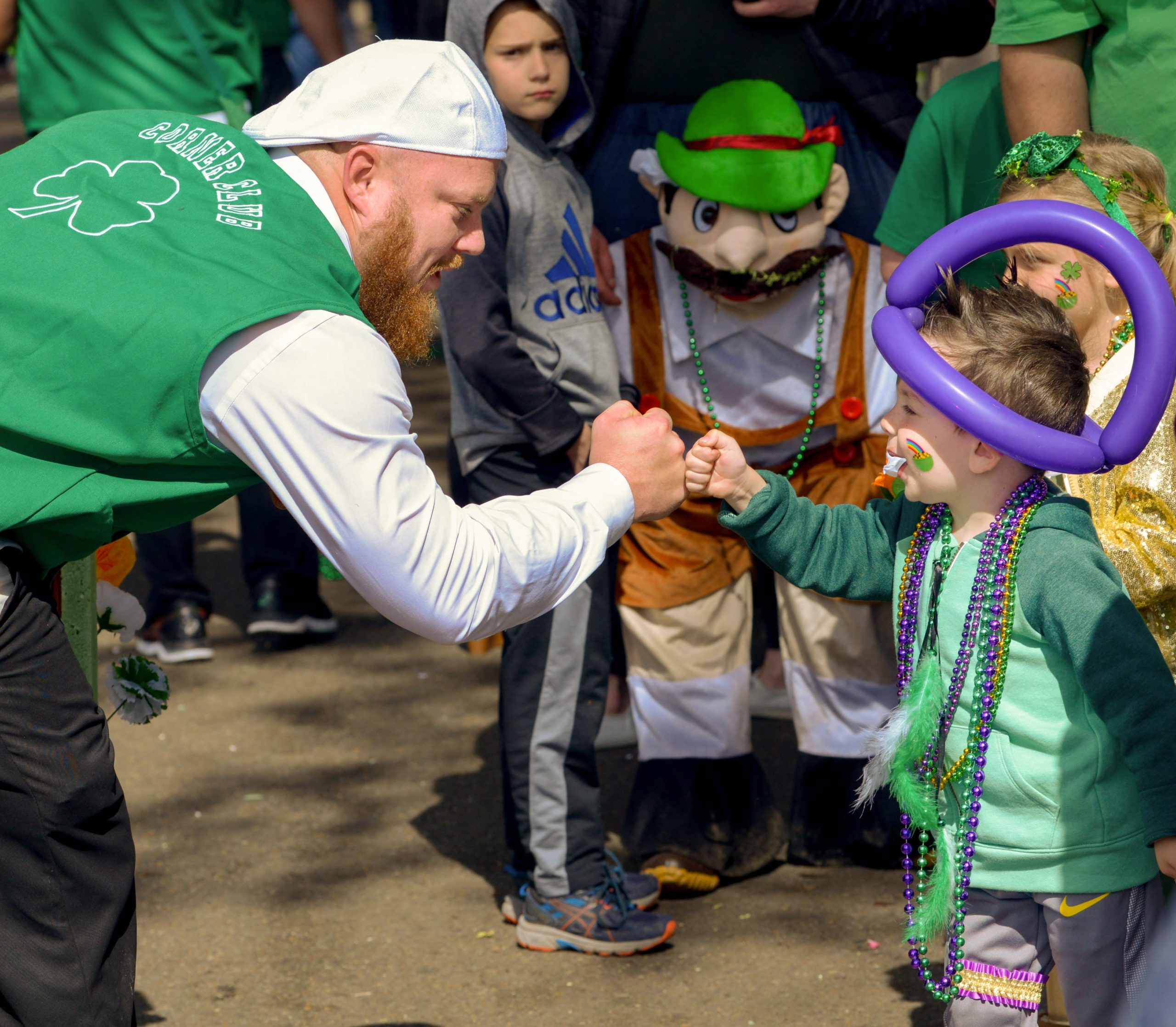 The annual Irish Channel St. Patrick's Parade travels through the Uptown Irish Channel neighborhood in New Orleans, La. Saturday, March 16, 2019. Photo by Matthew Hinton
